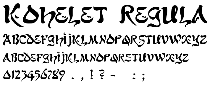 Kohelet Regular font